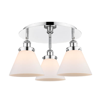 Cone 20-Inch 3-Light Semi-Flush Mount 11-Inch High
