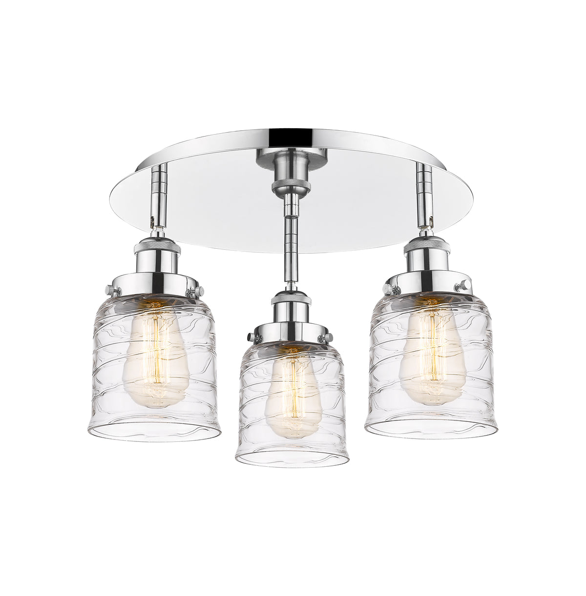 Bell 17-Inch 3-Light Semi-Flush Mount