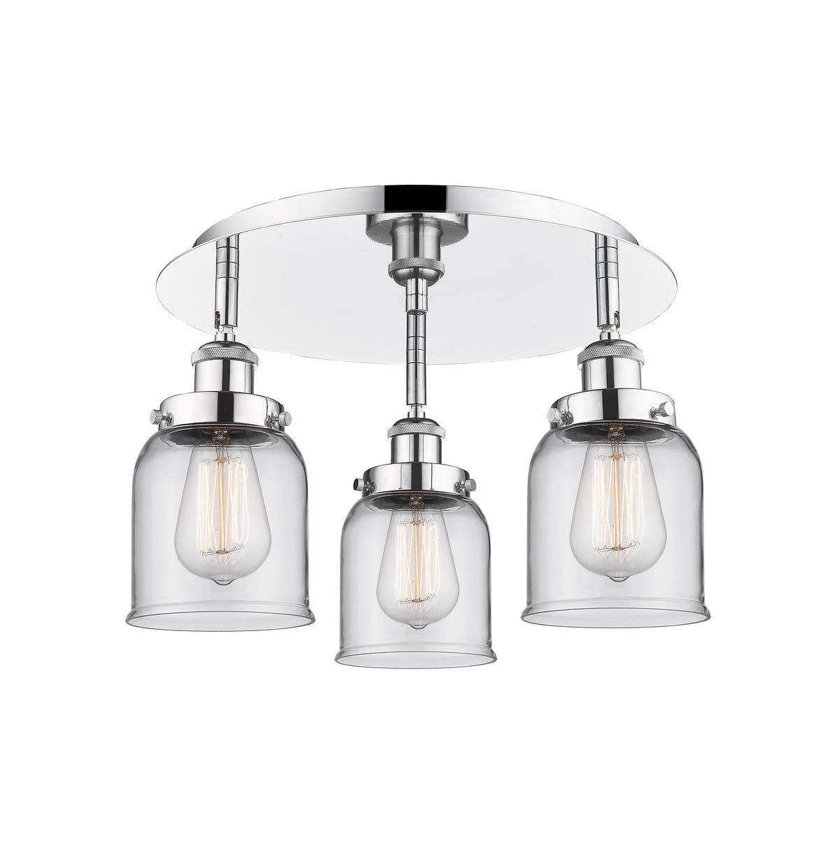 Cone 17-Inch 3-Light Semi-Flush Mount
