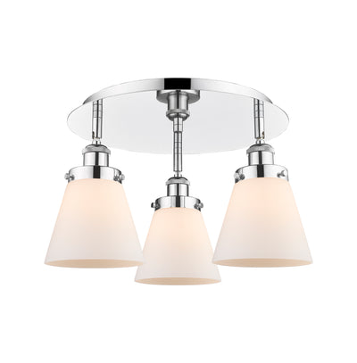 Cone 18-Inch 3-Light Semi-Flush Mount