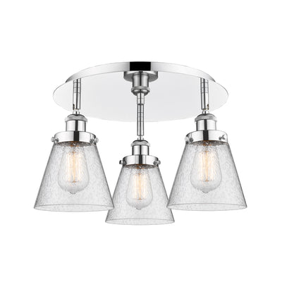 Cone 18-Inch 3-Light Semi-Flush Mount