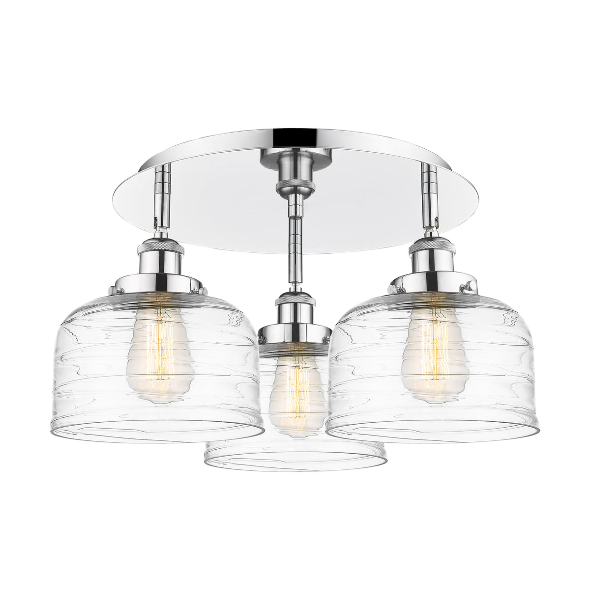 Bell 20-Inch 3-Light Semi-Flush Mount