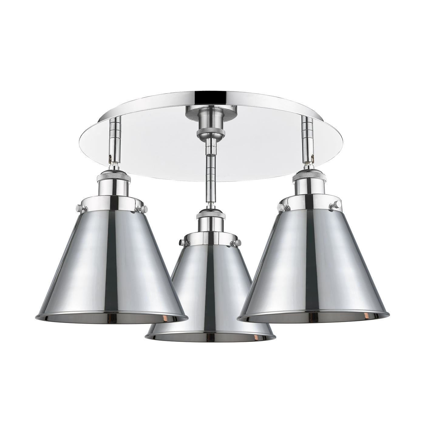 Ballston Semi-Flush Mount Satin Nickel Brass
