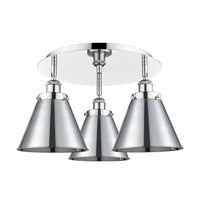 Ballston Semi-Flush Mount Satin Nickel Brass