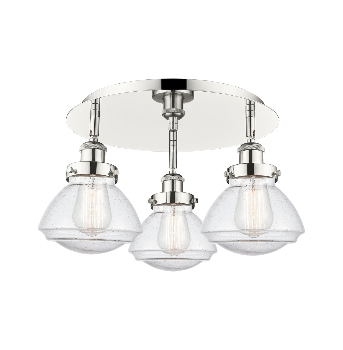 Olean 19-Inch 3-Light Semi-Flush Mount