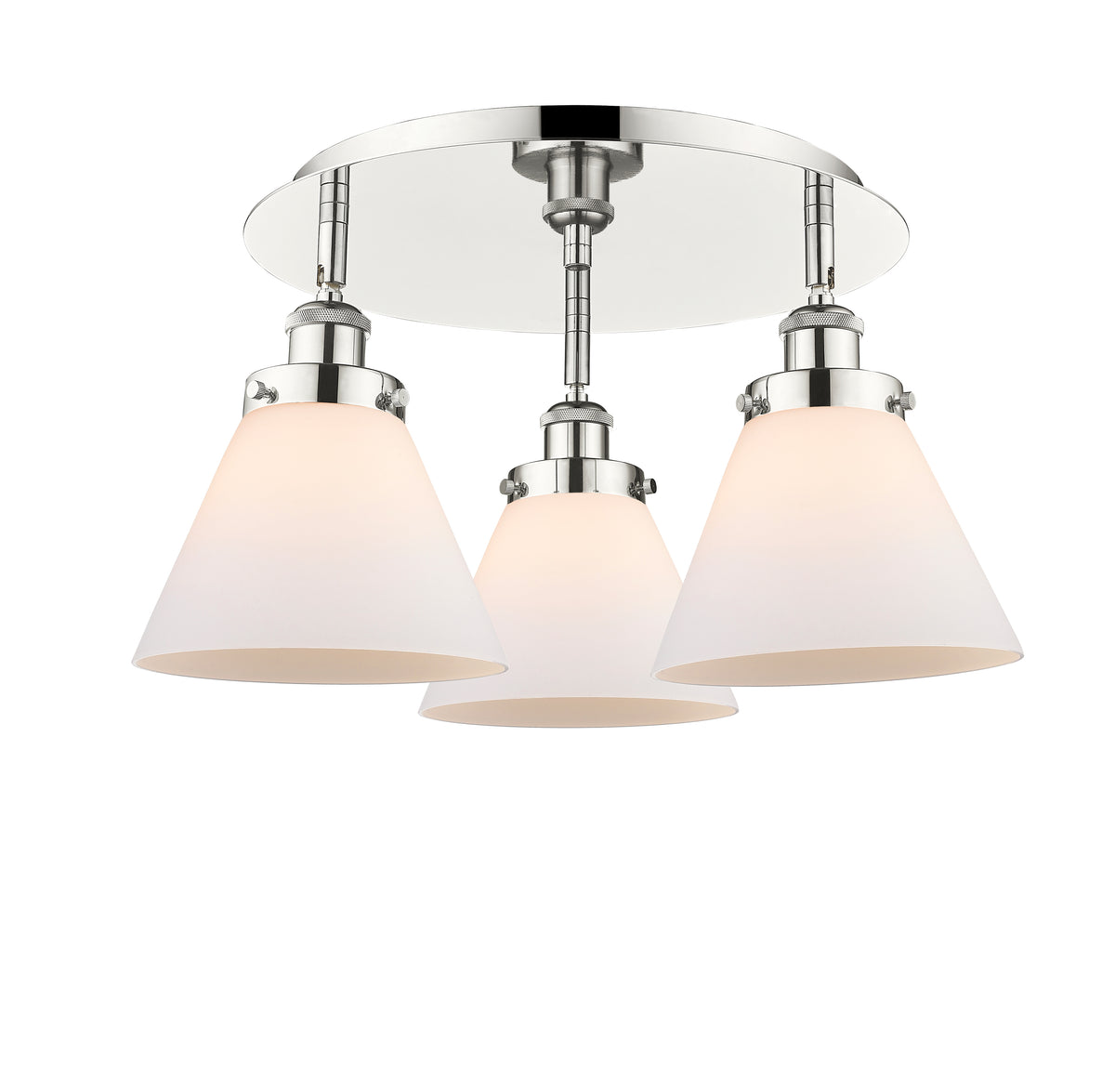Cone 20-Inch 3-Light Semi-Flush Mount 11-Inch High