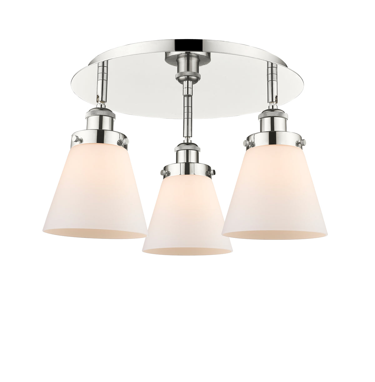 Cone 18-Inch 3-Light Semi-Flush Mount