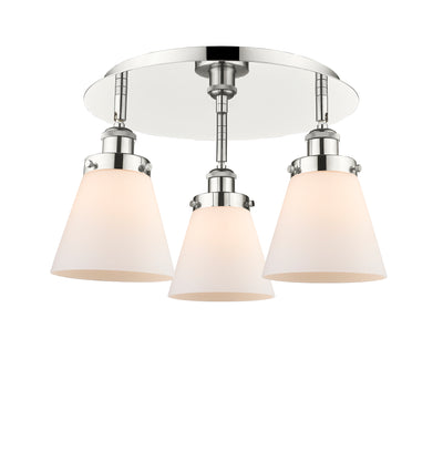 Cone 18-Inch 3-Light Semi-Flush Mount
