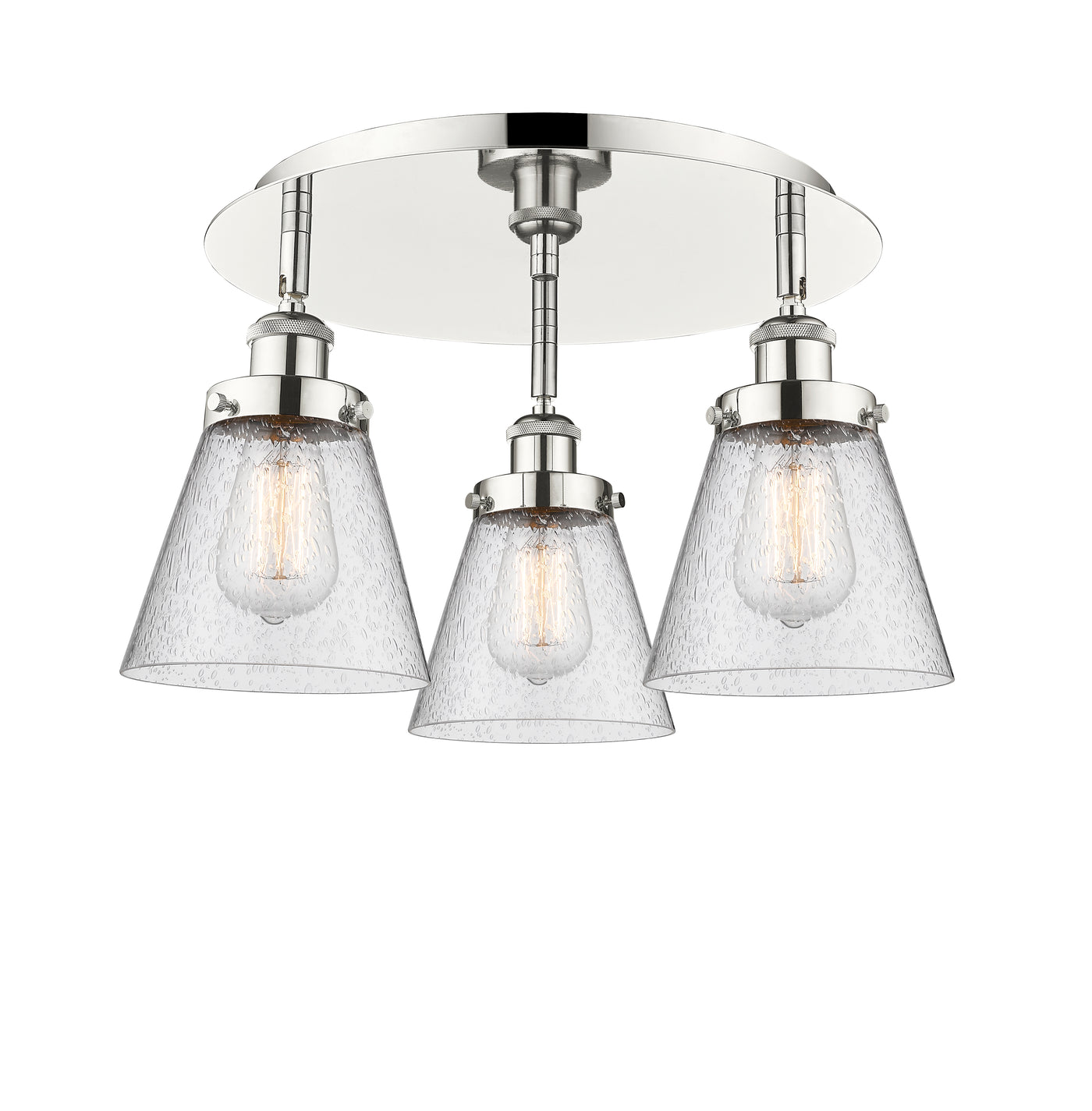 Ballston Semi-Flush Mount Satin Nickel Finish
