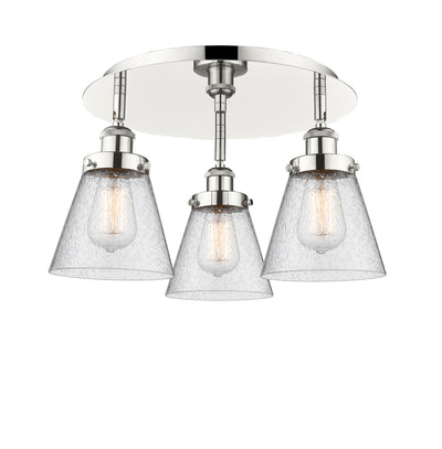 Cone 18-Inch 3-Light Semi-Flush Mount