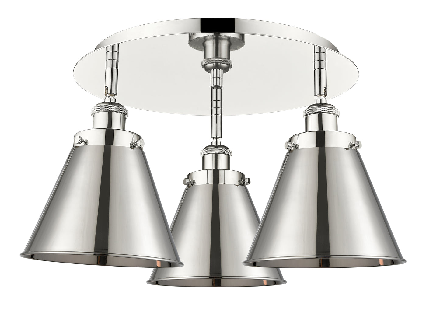 Ballston Semi-Flush Mount Satin Nickel Brass