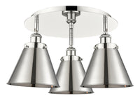 Ballston Semi-Flush Mount Satin Nickel Brass