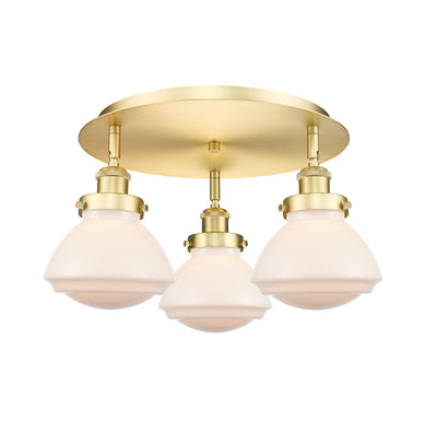 Olean 19-Inch 3-Light Semi-Flush Mount