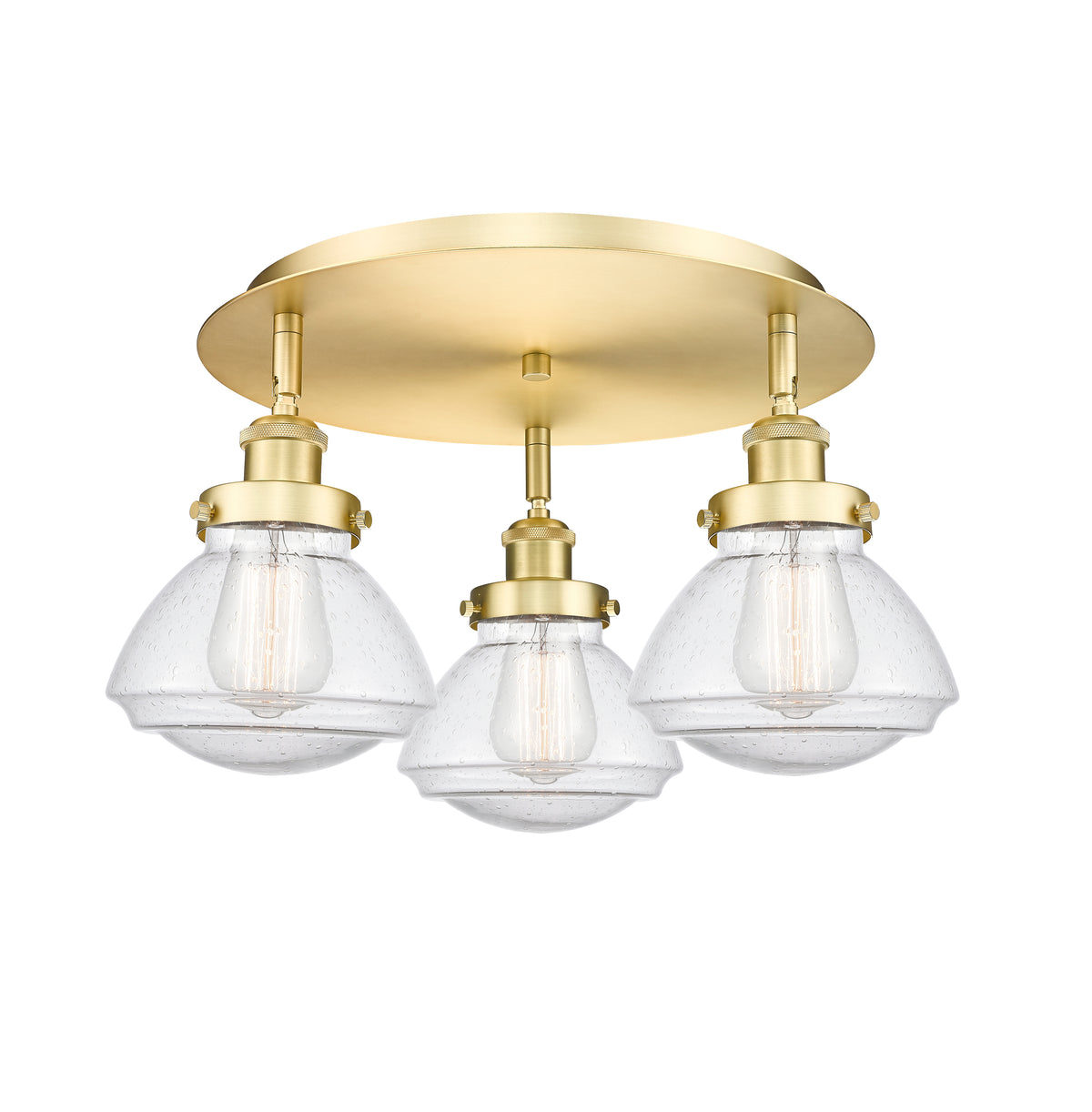 Olean 19-Inch 3-Light Semi-Flush Mount