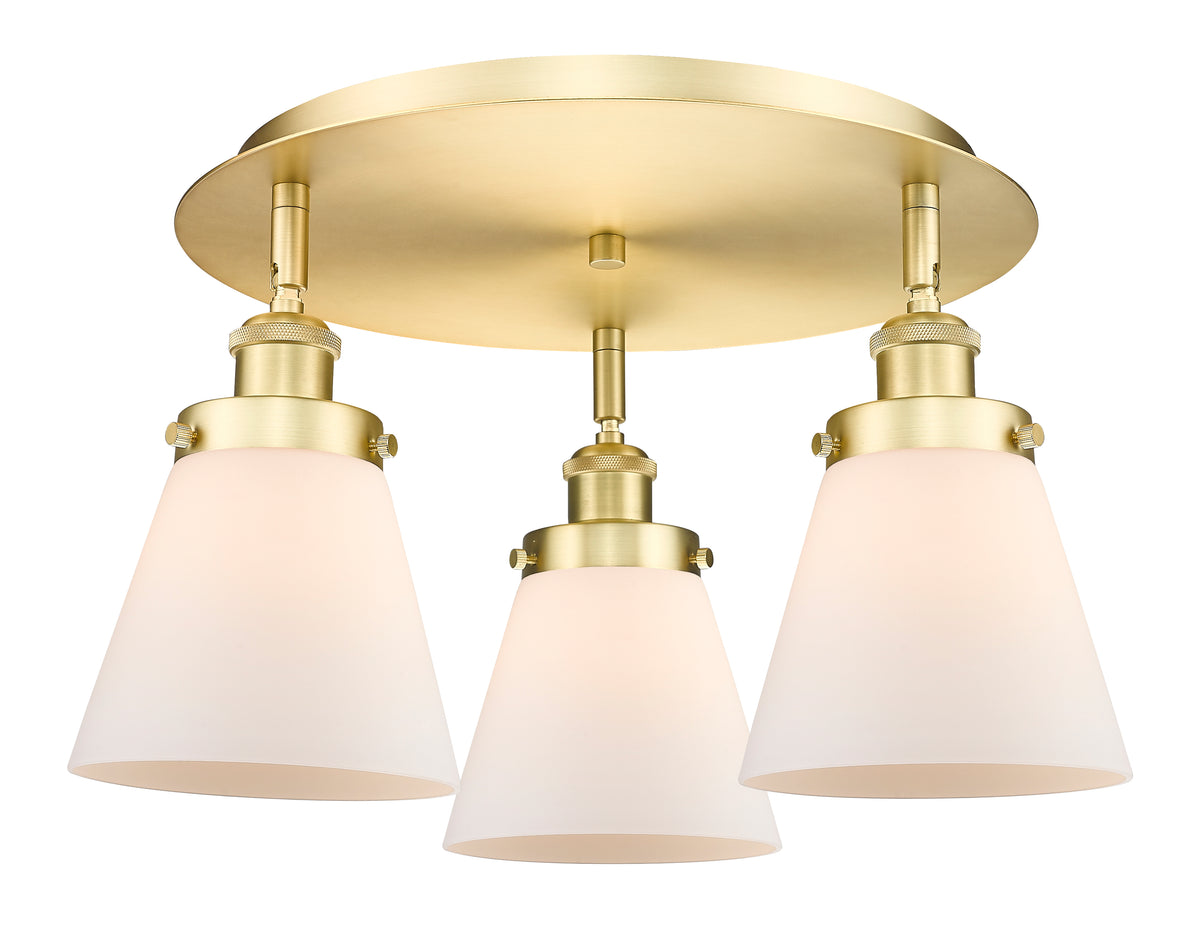 Cone 18-Inch 3-Light Semi-Flush Mount