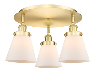 Cone 18-Inch 3-Light Semi-Flush Mount