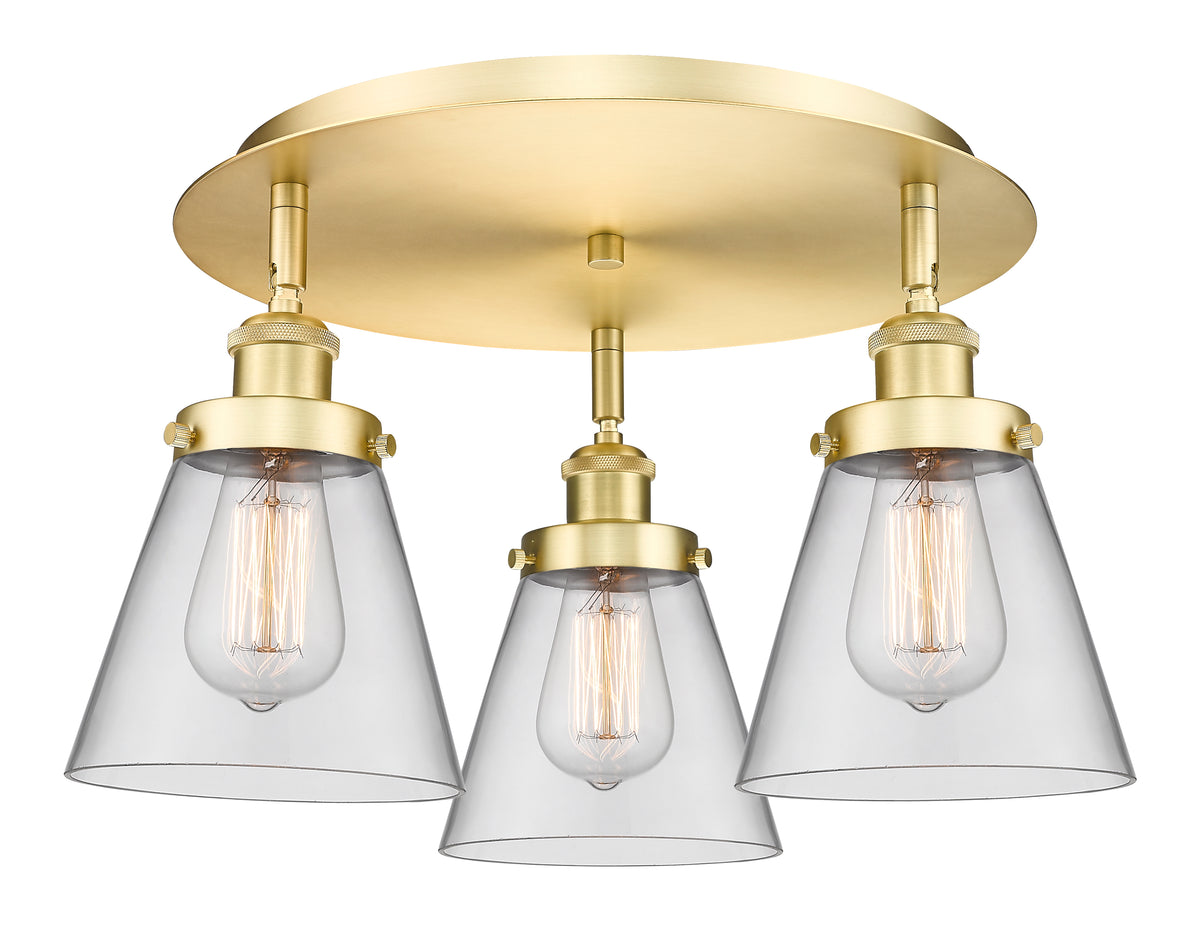 Cone 18-Inch 3-Light Semi-Flush Mount
