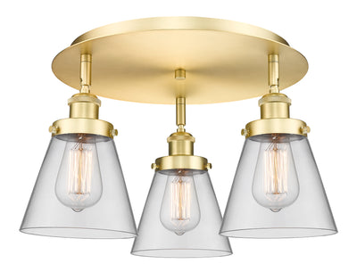 Cone 18-Inch 3-Light Semi-Flush Mount
