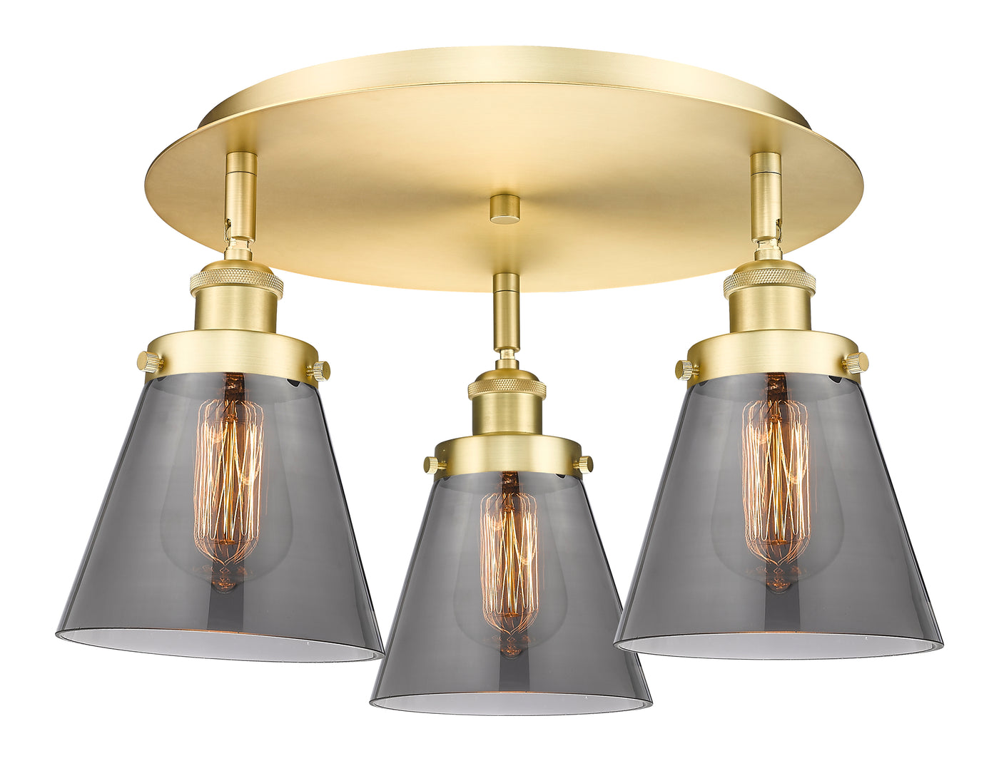 Ballston Semi-Flush Mount Satin Nickel Finish