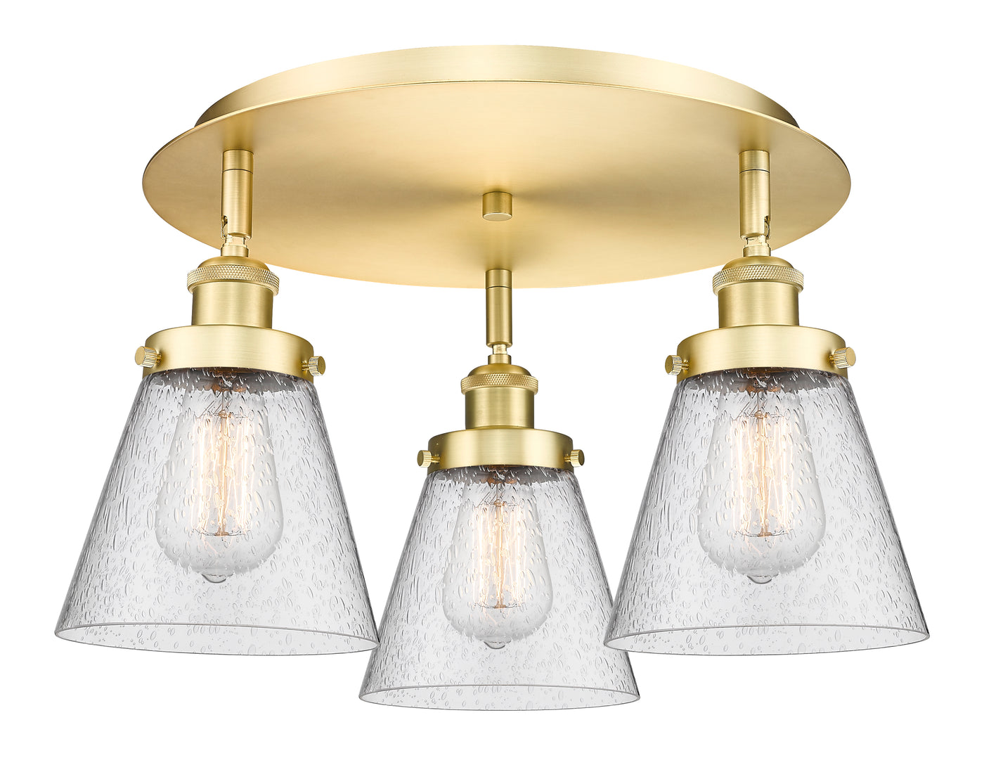 Ballston Semi-Flush Mount Satin Nickel Finish