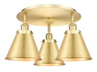 Ballston Semi-Flush Mount Satin Nickel Brass