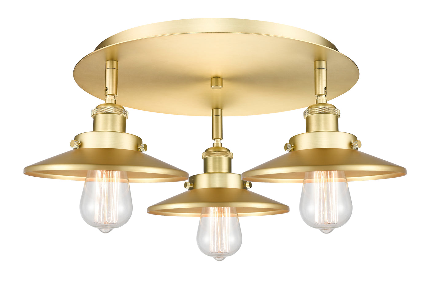 Ballston Semi-Flush Mount Satin Nickel