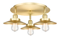 Ballston Semi-Flush Mount Satin Nickel