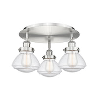 Ballston Semi-Flush Mount Satin Nickel
