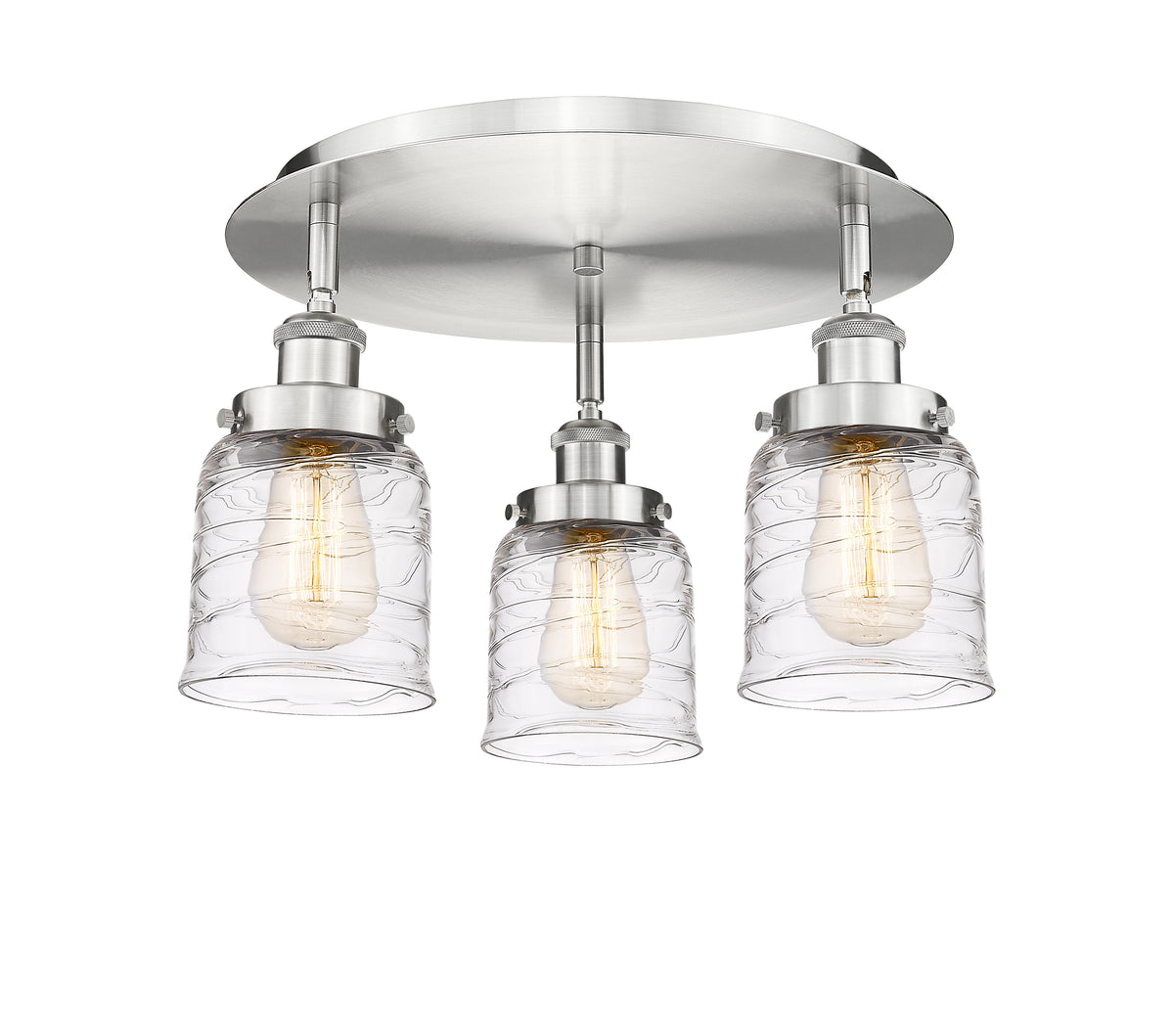 Bell 17-Inch 3-Light Semi-Flush Mount
