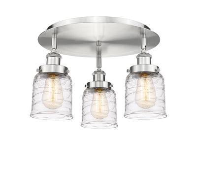 Bell 17-Inch 3-Light Semi-Flush Mount