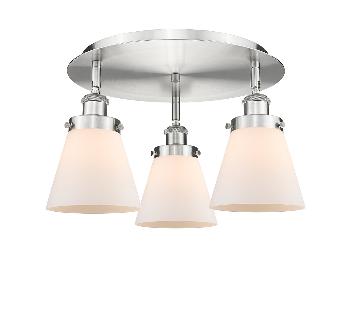 Cone 18-Inch 3-Light Semi-Flush Mount