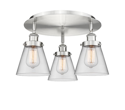 Cone 18-Inch 3-Light Semi-Flush Mount