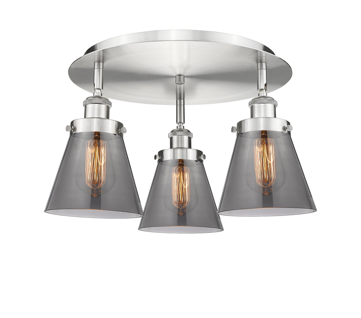 Cone 18-Inch 3-Light Semi-Flush Mount
