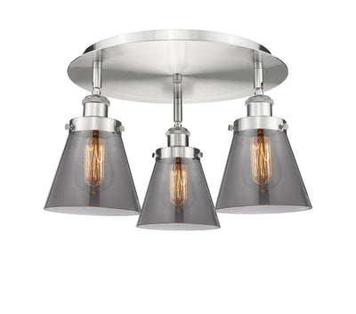 Cone 18-Inch 3-Light Semi-Flush Mount