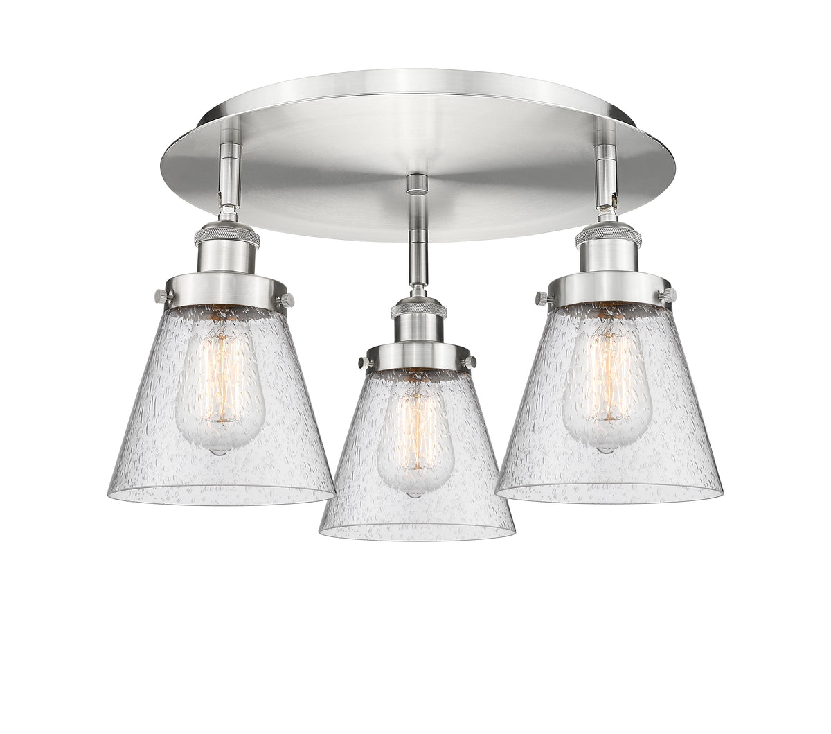 Cone 18-Inch 3-Light Semi-Flush Mount