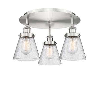Cone 18-Inch 3-Light Semi-Flush Mount