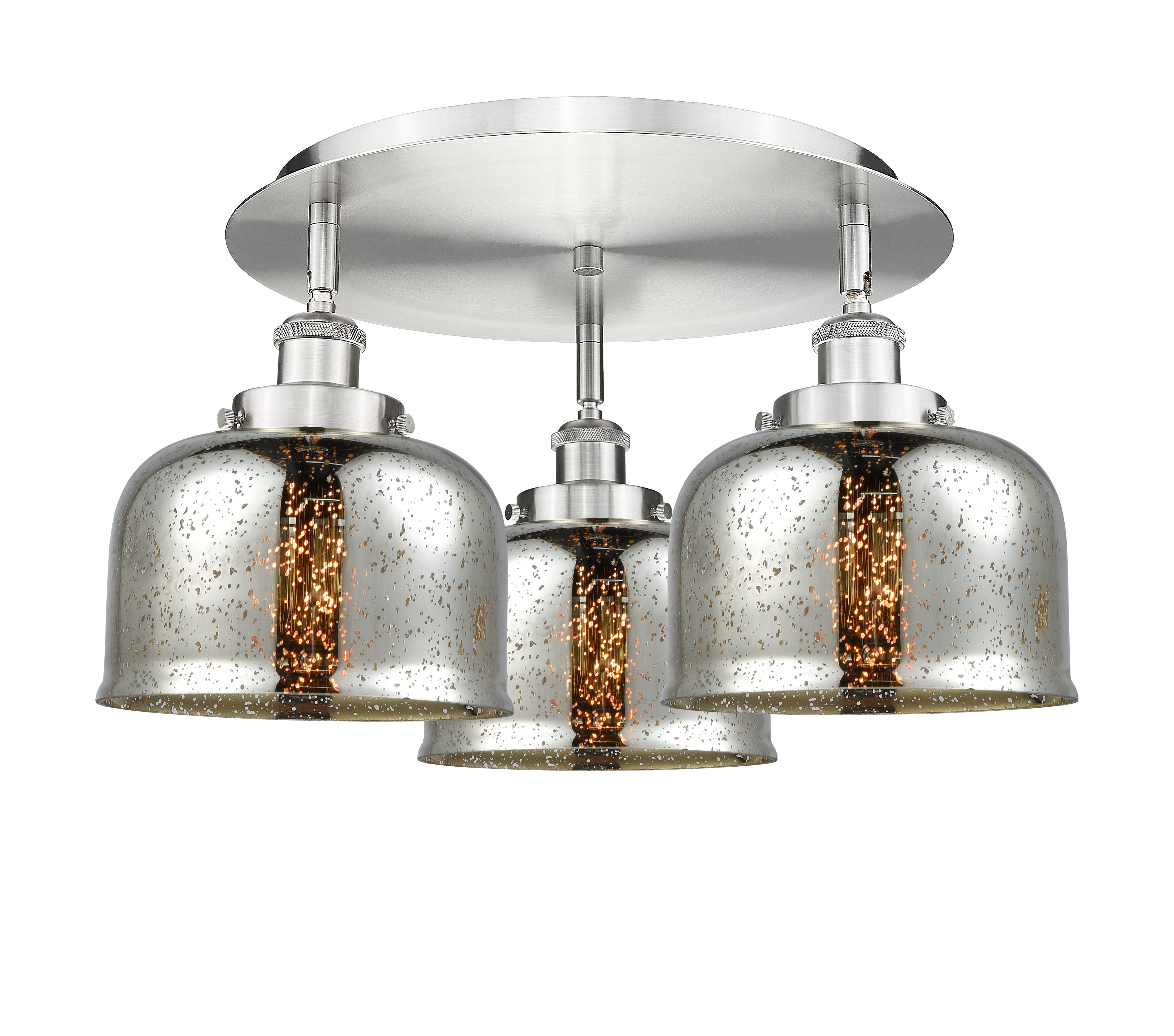Ballston Semi-Flush Mount Satin Nickel