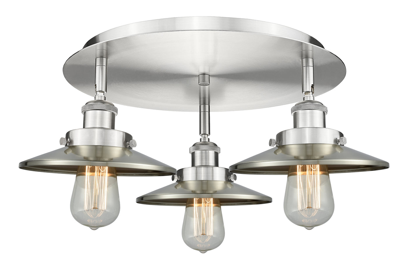 Ballston Semi-Flush Mount Satin Nickel