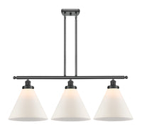 Cone 36-Inch 3-Light Stem-Hung Island Light with LED Bulbs 13.25-Inch High