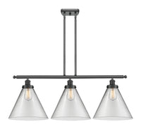 Cone 36-Inch 3-Light Stem-Hung Island Light with LED Bulbs 13.25-Inch High