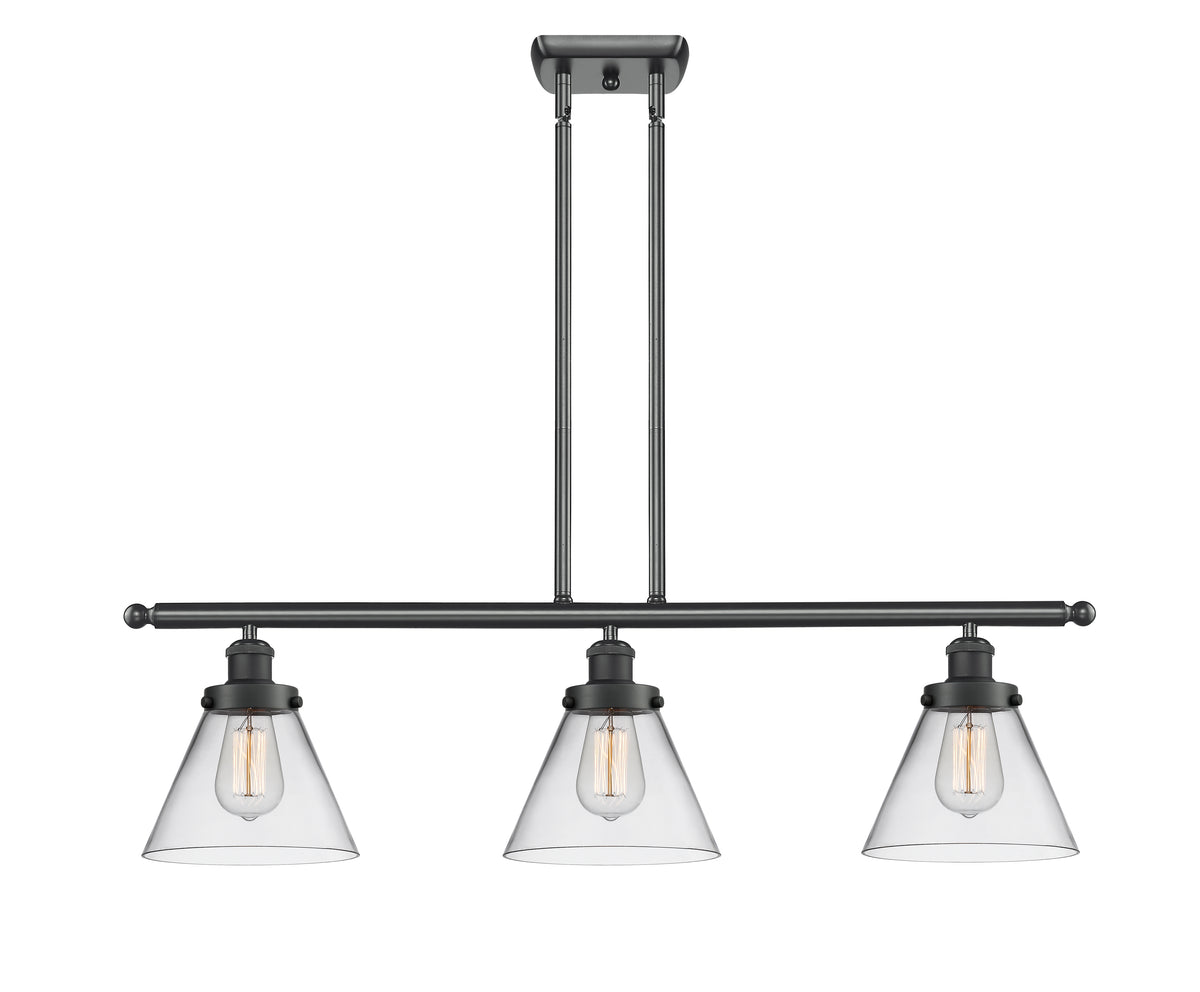 Cone 36-Inch 3-Light Stem-Hung Island Light 11-Inch High