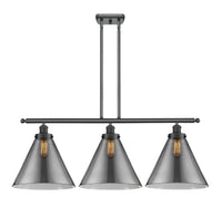 Cone 36-Inch 3-Light Stem-Hung Island Light with LED Bulbs 13.25-Inch High