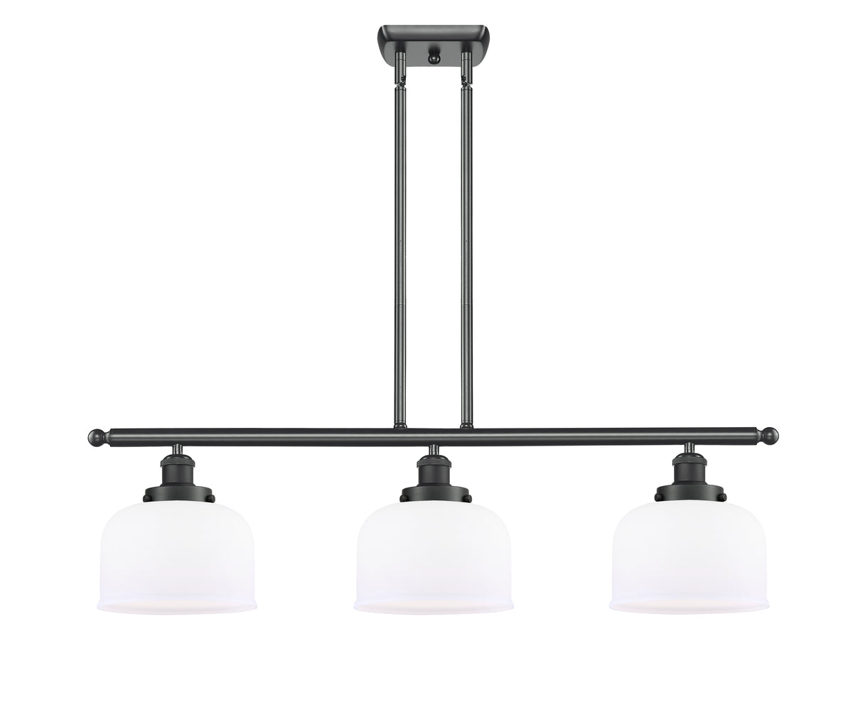 Bell 36-Inch 3-Light Stem-Hung Island Light 11-Inch High 7.75-Inch Shade Sloped-Ceiling Compatible