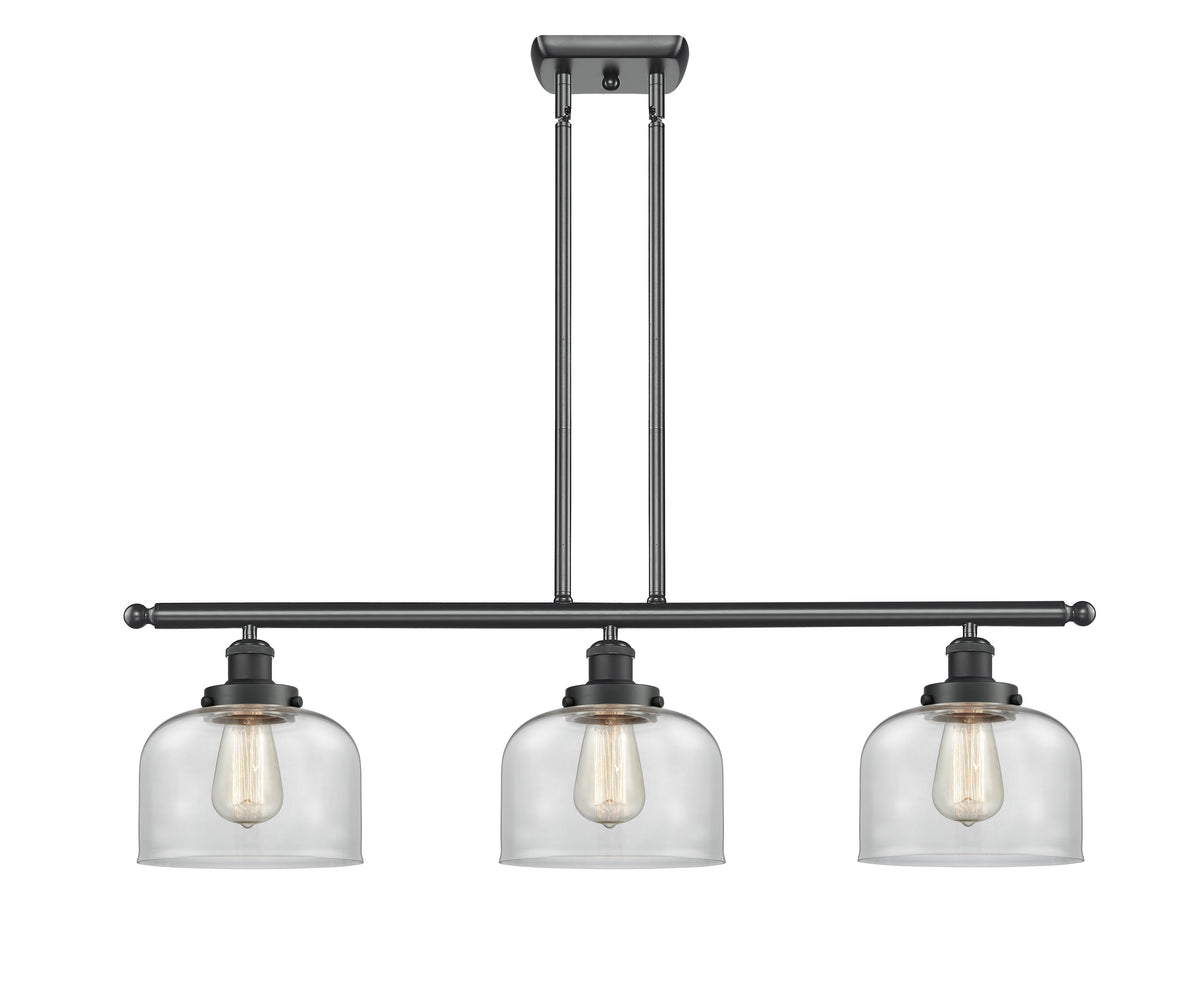 Bell 36-Inch 3-Light Stem-Hung Island Light 11-Inch High 7.75-Inch Shade Sloped-Ceiling Compatible