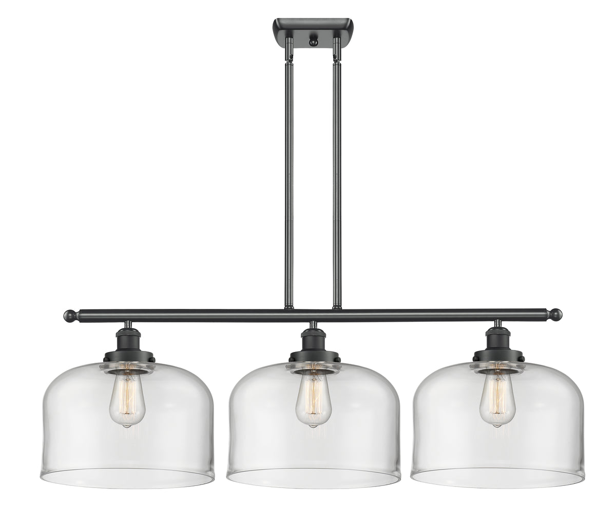 Bell 36-Inch 3-Light Stem-Hung Island Light with LED Bulbs 11-Inch High 11.5-Inch Shade