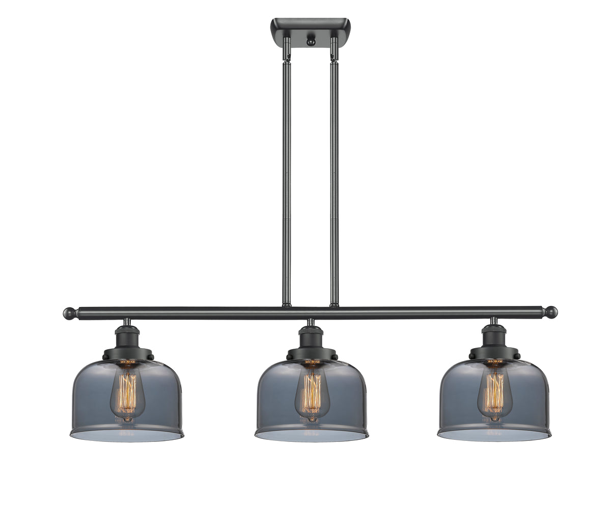 Bell 36-Inch 3-Light Stem-Hung Island Light 11-Inch High 7.75-Inch Shade Sloped-Ceiling Compatible