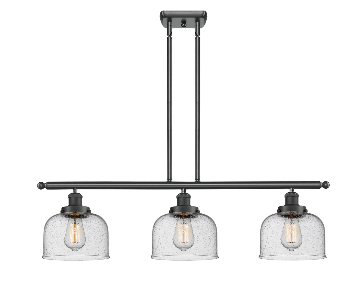 Bell 36-Inch 3-Light Stem-Hung Island Light 11-Inch High 7.75-Inch Shade Sloped-Ceiling Compatible
