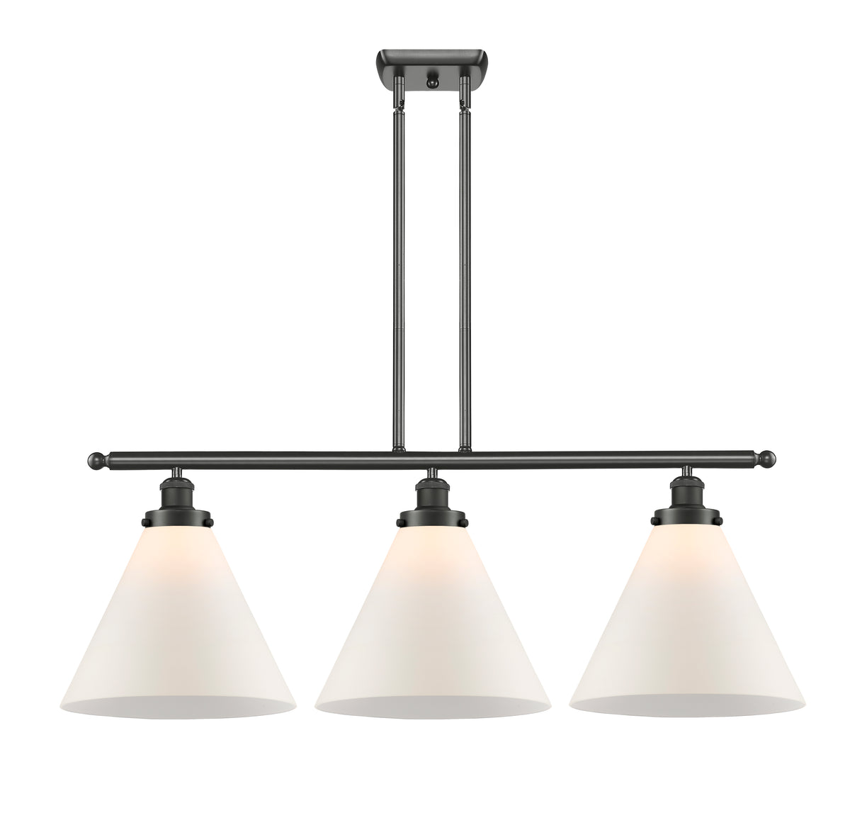 Cone 36-Inch 3-Light Stem-Hung Island Light with LED Bulbs 13.25-Inch High