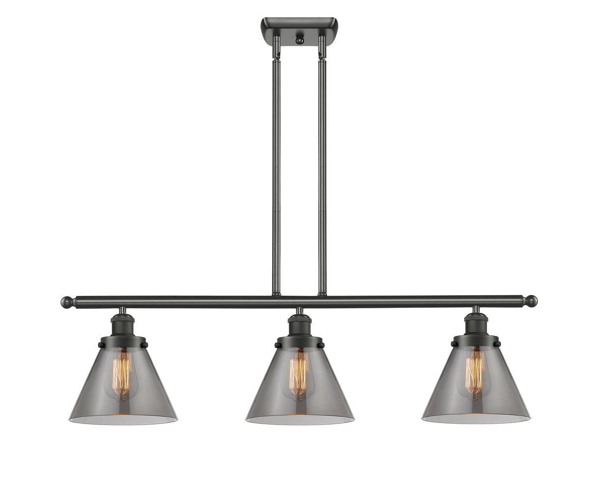 Cone 36-Inch 3-Light Stem-Hung Island Light 11-Inch High