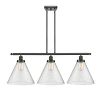 Cone 36-Inch 3-Light Stem-Hung Island Light with LED Bulbs 13.25-Inch High